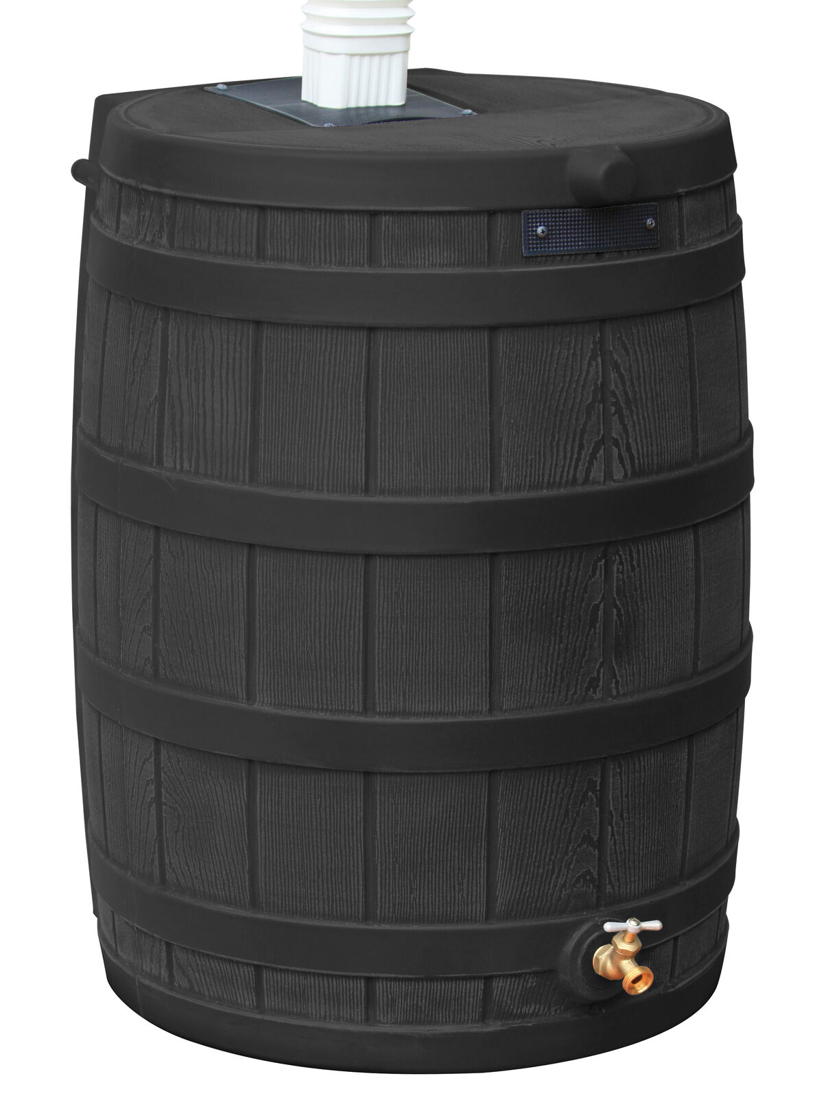 Rain Wizard 40 Gallon Rain Barrel Uv Resistant Resin Black 28.25 X 22 X 21.5"