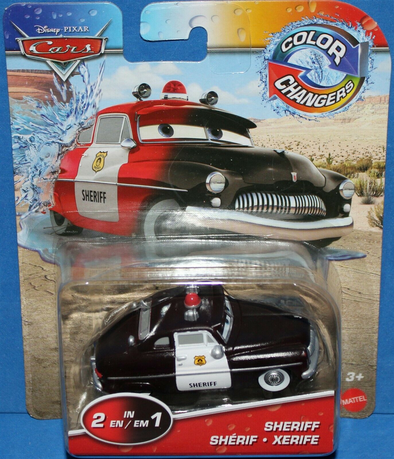 Disney Pixar Cars 1/55th New Color Changers - Sheriff