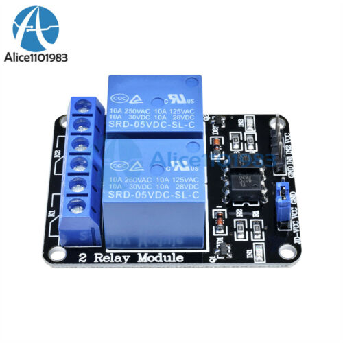 5v Two 2 Channel Relay Module With Optocoupler For Pic Avr Dsp Arm  Arduino
